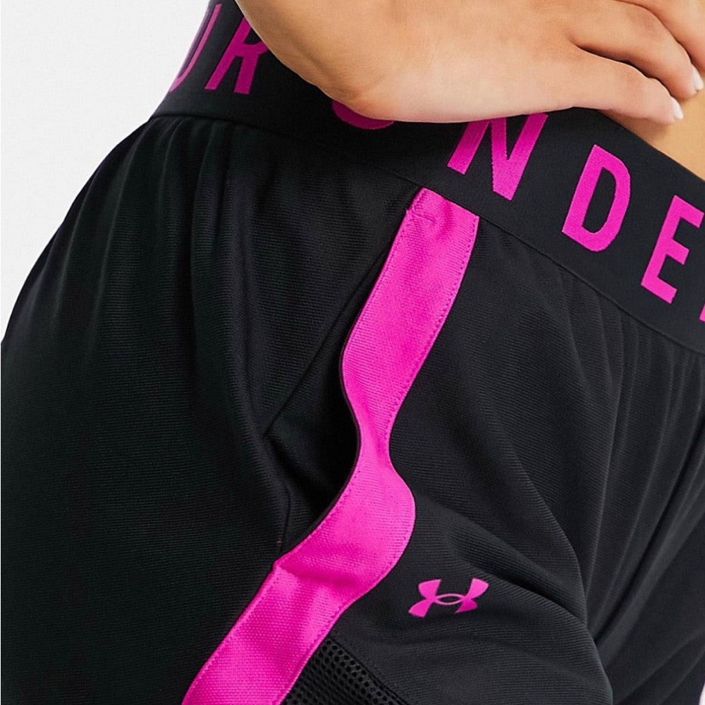 Under Armour Women's Athletic Shorts in Black and Pink